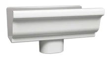 Amerimax 27080 White Aluminum K-Style Gutter End 4 H x 3 W x 5 L in. with Drop