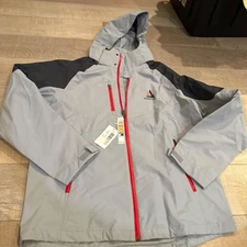 NORTH END SPORT GRAY AND RED RAIN JACKET COAT NWOT LARGE