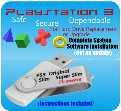 PS3 Official Sony Firmware System Software for Hard Drive