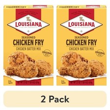  2 pack Louisiana Fish Fry Products Crispy Seasoned Powder Mix, 22 oz Box