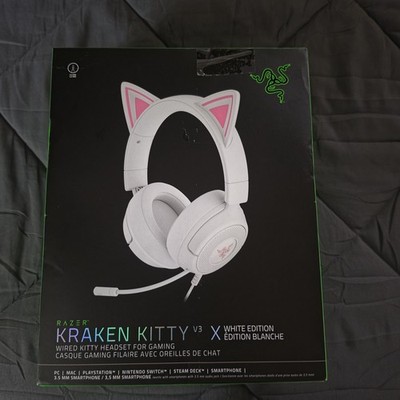 Razer - Kraken Kitty V3 X Wired Over-the-Ear Gaming Headset for PC, Mac, Play...