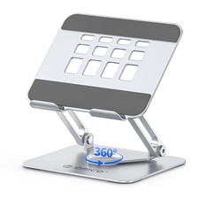 360  Rotating Tablet Stand, Height Adjustable Aluminum Alloy Holder for Desk,...