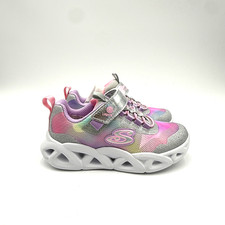 Size 2 Youth Girl's Skechers Magical Collection S Lights Unicorn Dreams Sneakers