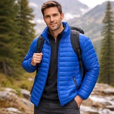 Solaris Blue Lightweight Down Puffer Jacket X...