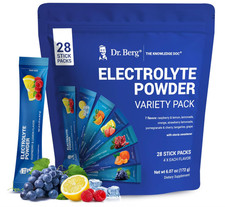 Dr. Berg Sugar Free Electrolyte Powder Packets, Variety Pack, 28 Count