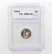 1946-S Roosevelt Dime MS66 FB ICG Beautiful Tone *3916