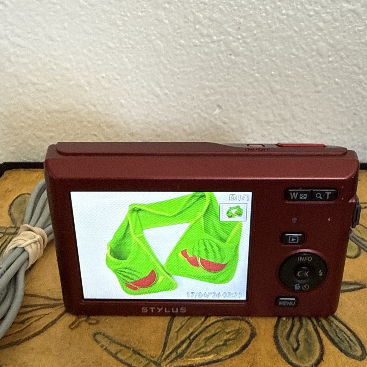 Olympus Stylus Smart VG-180 Red Digital Camera + Charging Cable | eBay