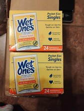 Wet Ones Hand Wipes Singles, Tropical Splash, 24 Ct - Pack of 2