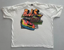 Vintage RJS Racing Shirt 90s Retro Sz XXL Single Stitch Made in USA Automotive
