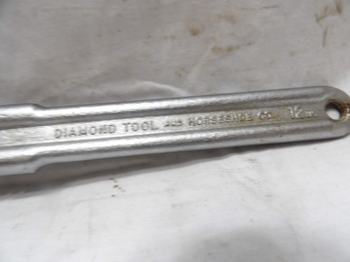 Diamond 12" Smooth Jaw Adjustable Wrench L&N RR Made in USA - Afbeelding 2 van 7
