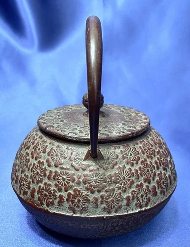 Tetsubin Nanbu Tekki Japanese Iron Kettle Iron Ironware Rock Casting - Picture 4 of 10