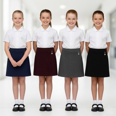 Mädchen Schule Röcke Kinder Uni Herz Anhänger Mode Formell Smart Uniform
