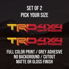 2 Trd 4x4 Sport Off-road Heritage Split Decals For Toyota Tacoma Tundra