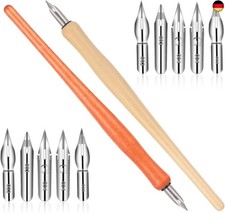 Bewudy 2 Stück Federhalter Kalligraphie, Kalligraphiestifte Zeichenfeder 