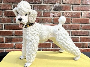 Vintage Ebeling Reuss Keramos Austria Porcelain Poodle Figurine E&R Mid Century
