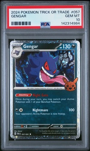 2024 POKEMON TRICK OR TRADE #057 GENGAR PSA 10