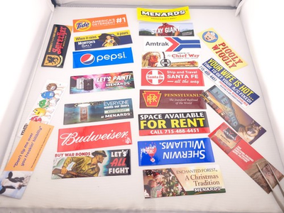 #ad READ HO Scale Billboard Decal Stickers from Menards Backlit Billboard Set Layout $13.95