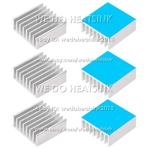 25x25x10mm With or Without Tape Silver Extruded Heatsink Cooler Radiator - Photo 7/9