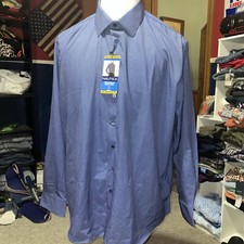 NAUTICA Men s Performance Dress Shirt Slim Fit Blue XXL 18-181/2 34/35 NWT A11