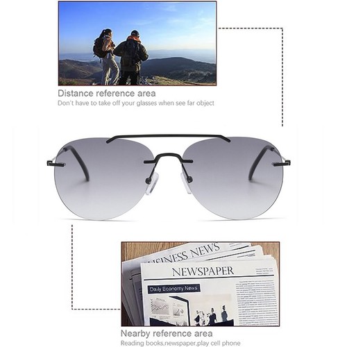 Photochrome Sonnenbrille Progressive Fern und nah Antiblaue Leichte Lesebrille - Picture 11 of 13