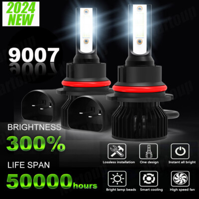 For Nissan Frontier 2001-2020 9007 LED Headlight Hi Low Beam Bulbs Super Bright