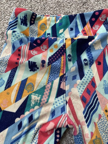 Lularoe leggings girls S/M Snow White geometric castle - Picture 5 of 7