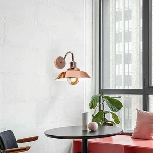 Retro Wandlampe Vintage Wandspot Wandleuchte matt Industrie Wohnzimmer Flur E27 - Bild 4 von 4