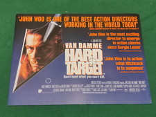 Van Damme John Woo hard target Mini quad poster original cinema