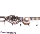 925 sterling silver pearl pearl swirl dangle teardrop pendant necklace box chain — photo 10