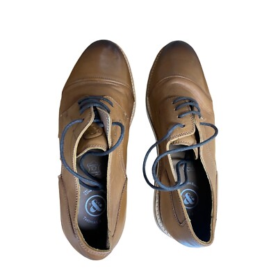Thomas & Vine Mens Hartley Cap Toe Derby Leather Brown 10.5  display picture 1