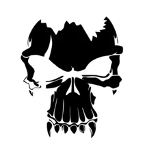 Skull Decal Car Biker Motorcycle Truck Window Tumbler Stickers