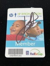 Jordan Spieth Signed 2010 HP Byron Nelson Championship Badge JSA PGA Debut Golf