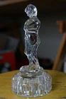 Vintage Cambridge Glass Bashful Charlotte Draped Lady Flower Frog