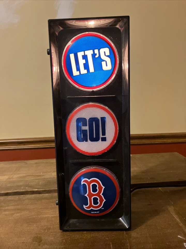 MLB LET'S GO BOSTON RED SOX FLASHING STOP LIGHT SIGN MAN CAVE NOS MEMORY COMPANY - Image 3 of 4