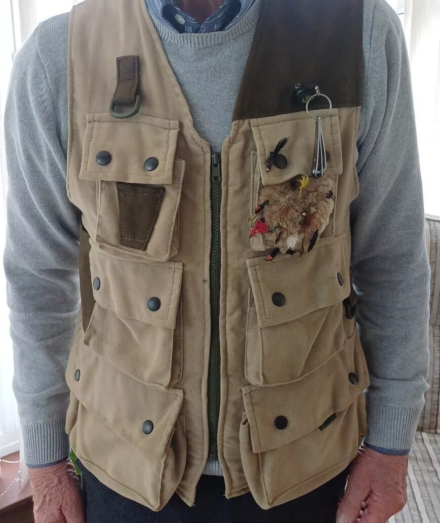 'Bob Church & Co' Fly Fishing Waistcoat (a few flies inc) Size M