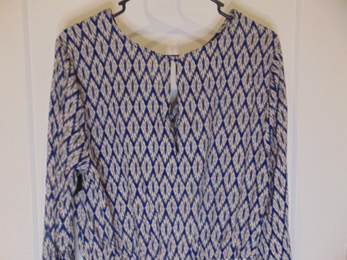 Kori America long sleeve womens short romper NWT blue large - Picture 7 of 8
