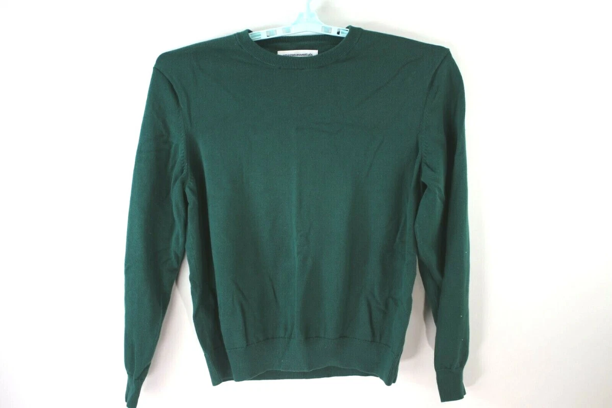 Amazon Essentials Mens Dark Green Crewneck Long Sleeves Sweater Pullover Size XL