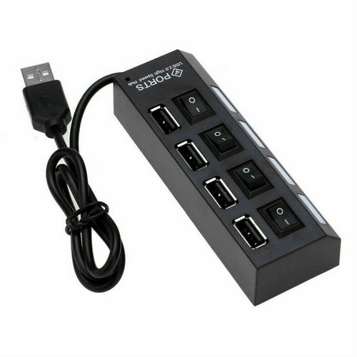 USB Splitter 4 Port Expander Docking Stations USB 2.0 Hub Adapter for Laptop - Picture 4 of 10