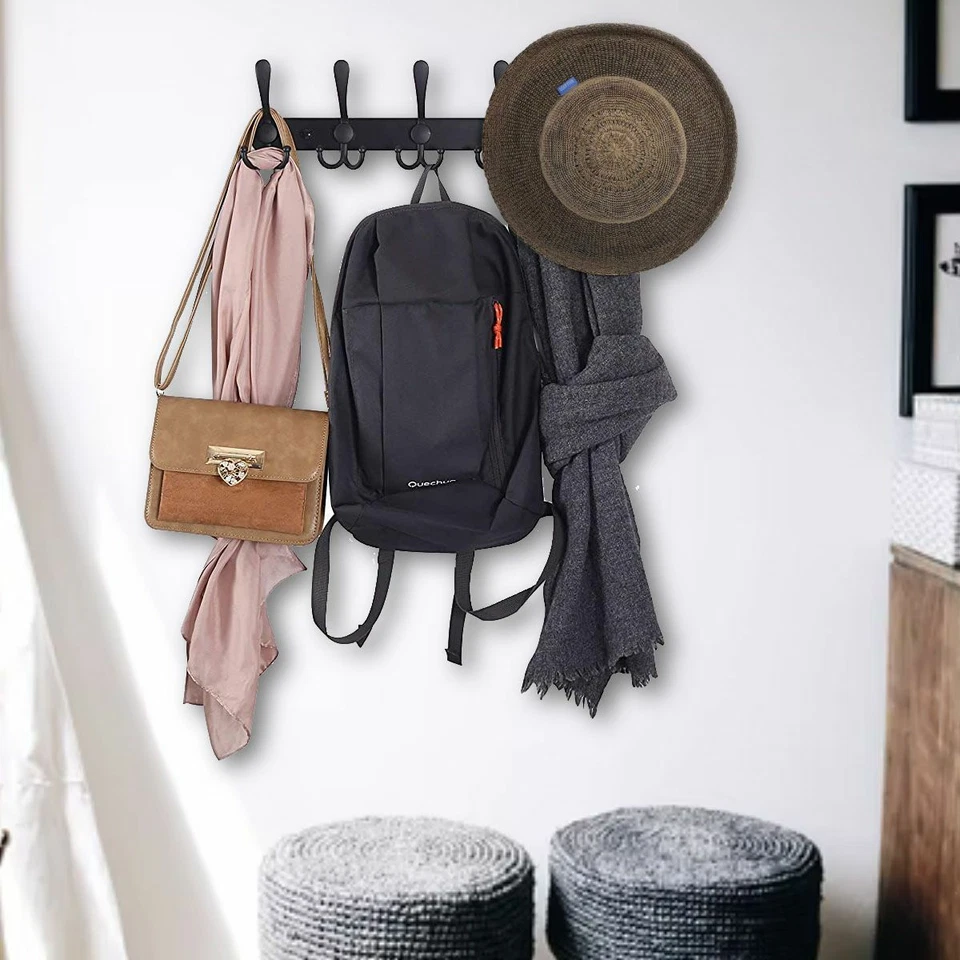 15 Ganchos Acero Inoxidable Bata Sombrero Ropa Montaje en Pared Percha Toallero EE. UU. Foto 3 de 4