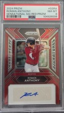 Roman Anthony Rookie Auto /99 PSA 8 Red Sensational Signatures 2024 Prizm
