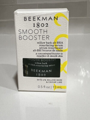 3x Beekman 1802 Smooth Booster Willow Bark Alt-BHA Resurfacing Serum 0.5 oz