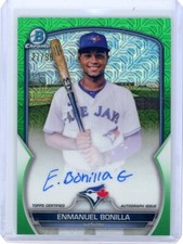 2023 Bowman Chrome Enmanuel Bonilla Mega Box Green Refractor Auto /99