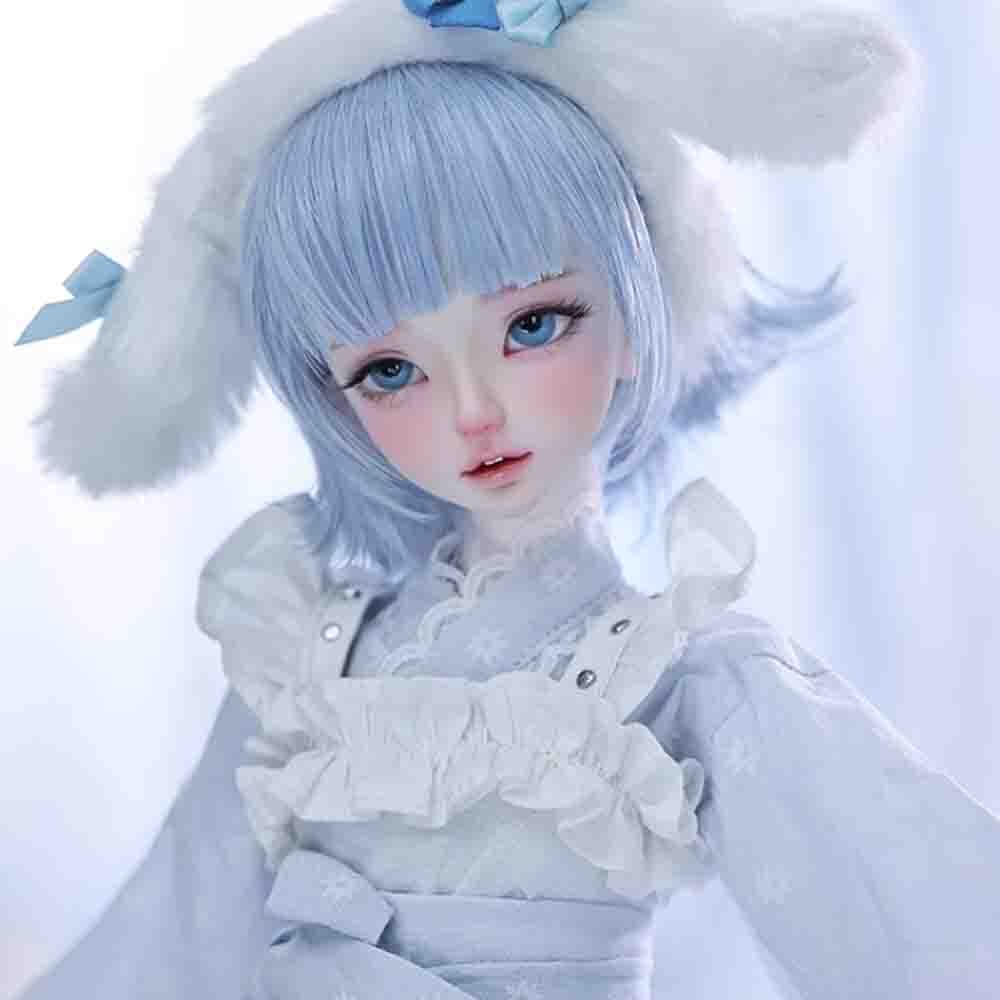 Full Set 1/4 BJD Doll Resin Ball Joint Doll Cosplay Girl Blue Set