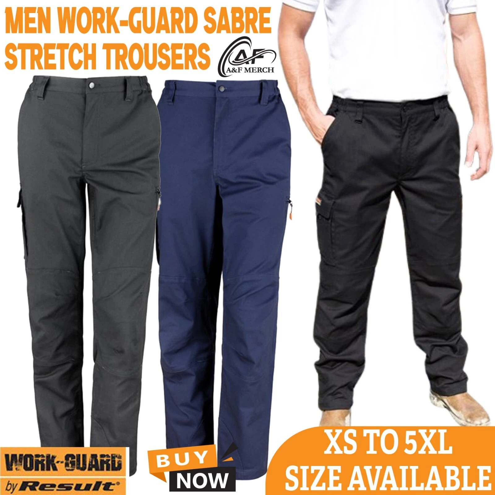 Work-Guard Result Sabre Stretch Trouser Workwear Breathable Windproof R303X