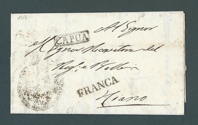 PREFILATELIC - CAPUA - IN FOLDER + SIDE - FRANCA - BOTH WELL PRINTED