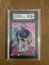 2023 Topps Finest Wander Franco Purple Pink Vapor 1/3 SGC 9.5