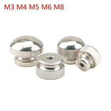 M3 M4 M5 M6 M8 Knurled Thumb Nuts Nickel Round/Flat Head Hand Grip Knobs Nuts