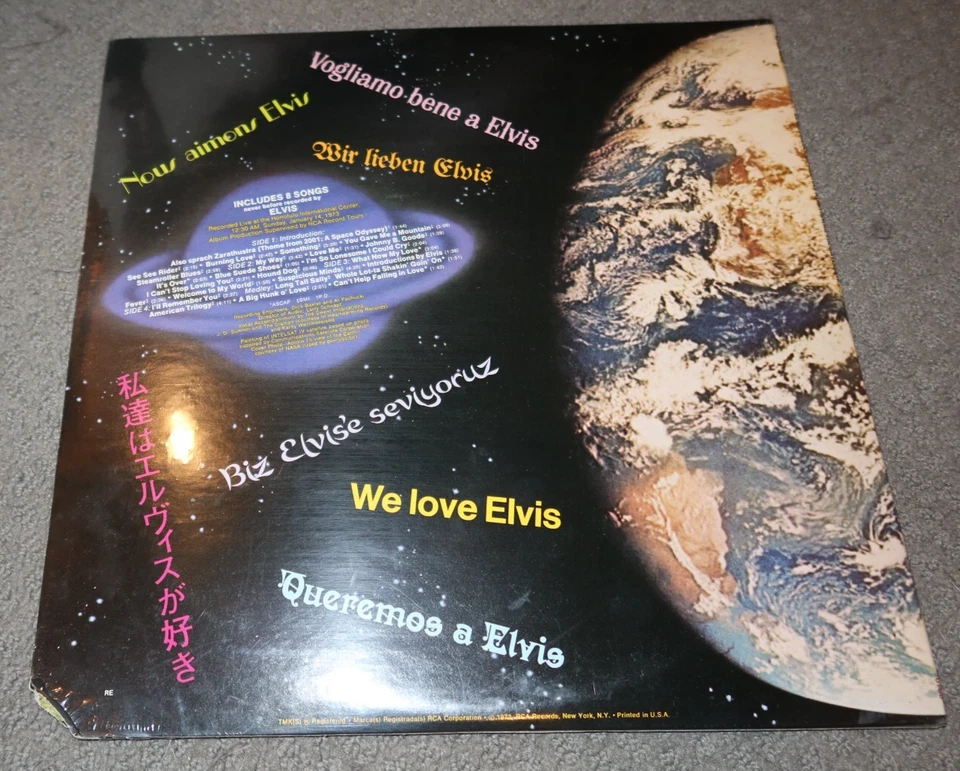 SEALED Elvis Presley Double QUADRADISC Aloha From Hawaii with Rare Hype Sticker - Image 3 of 3