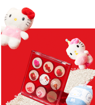 Hello Kitty Eye Palette キティ　サンリオ Amazon.com : SANRIO Hello Kitty Noir Eyeshadow and Lip Gloss