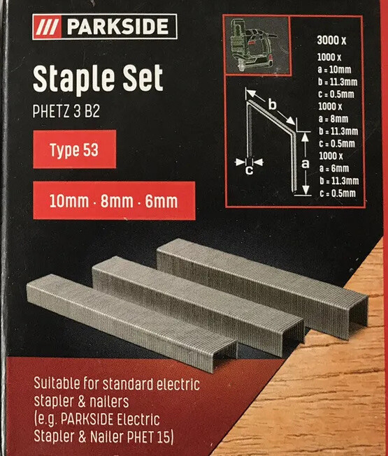 Parkside replacement staple Set for parkside electric stapler PHET 15 C2 Lidl eBay